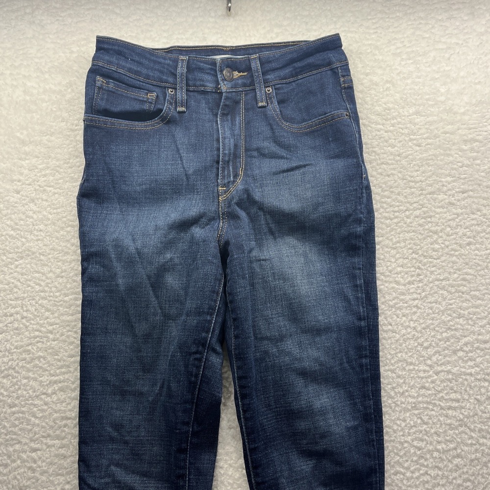 Levis Jeans Womens‎ 27 Blue Denim Jeans 721 High Rise Skinny Casual Active Chore - Picture 3 of 16